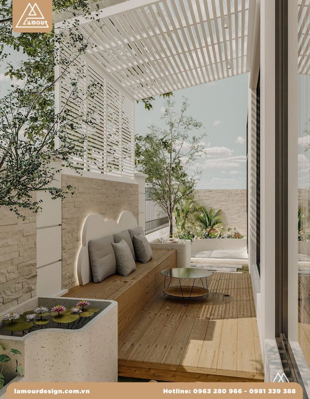 Phối cảnh mặt tiền nhà phố 7.5 - 8m đẹp tại L’amour Design